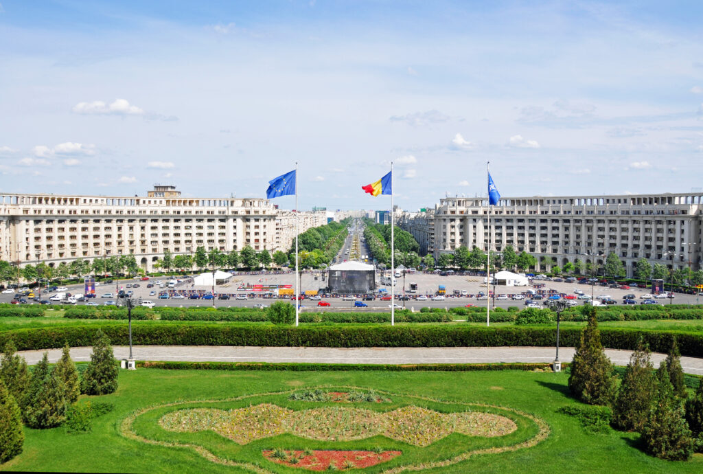 Blick Nicolae Ceaușescu Palast