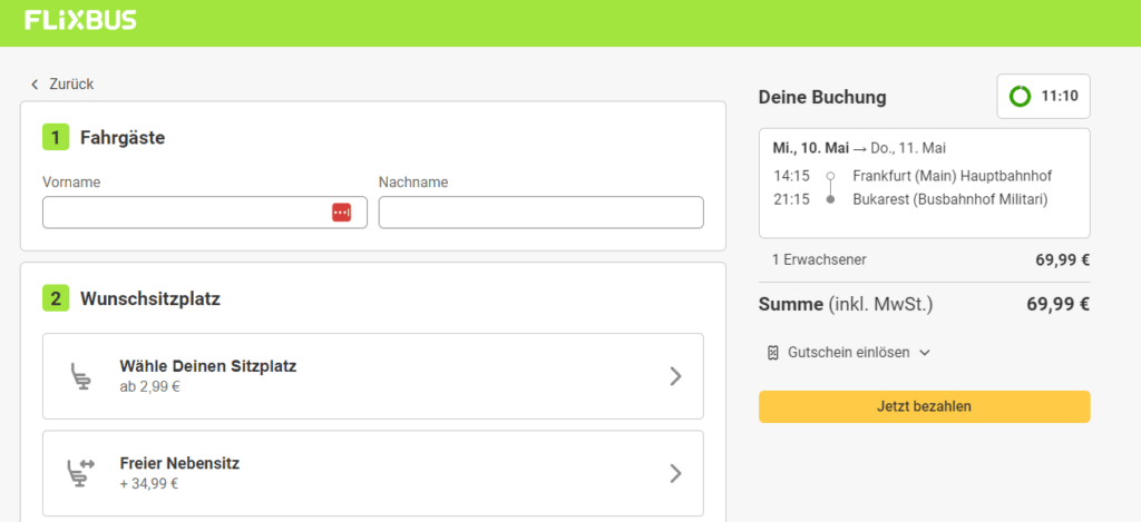 anreise rumänien flixbus