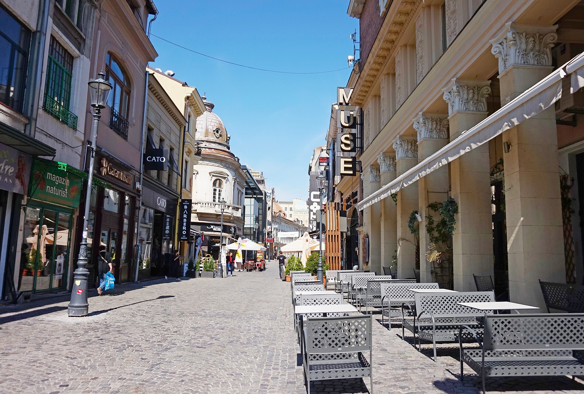 Strada Lipscani in der Altstadt von Bukarest