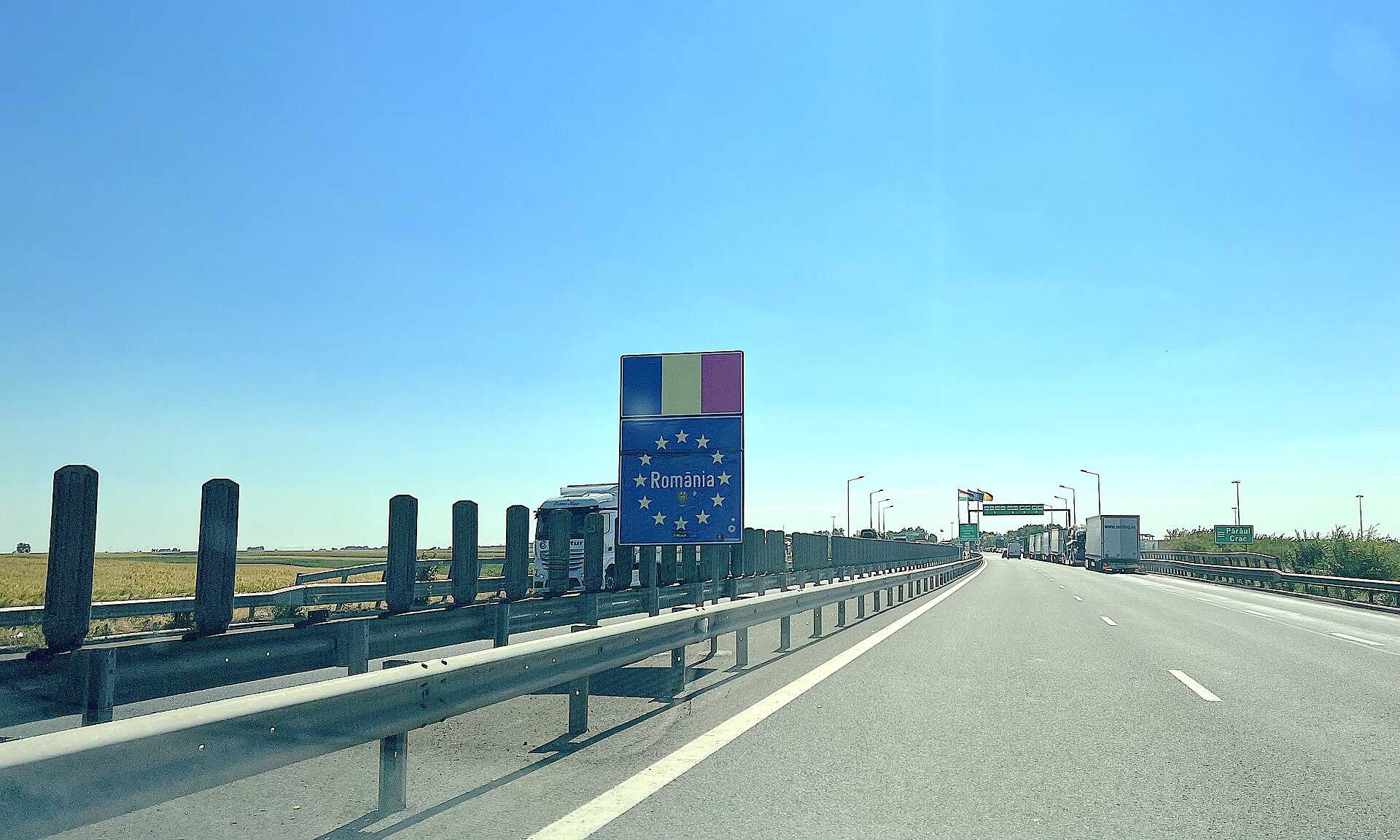 Autobahn-Grenzübergang Nădlac zwischen Ungarn und Rumänien