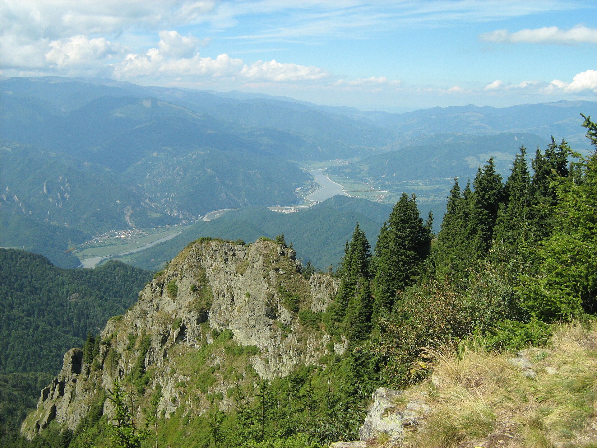 Olt-Tal vom Cozia-Gipfel gesehen